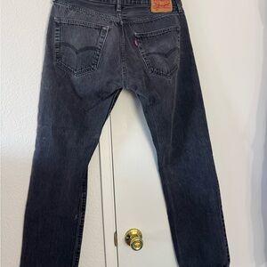 Levi's Black Wash Slim Straight Jeans